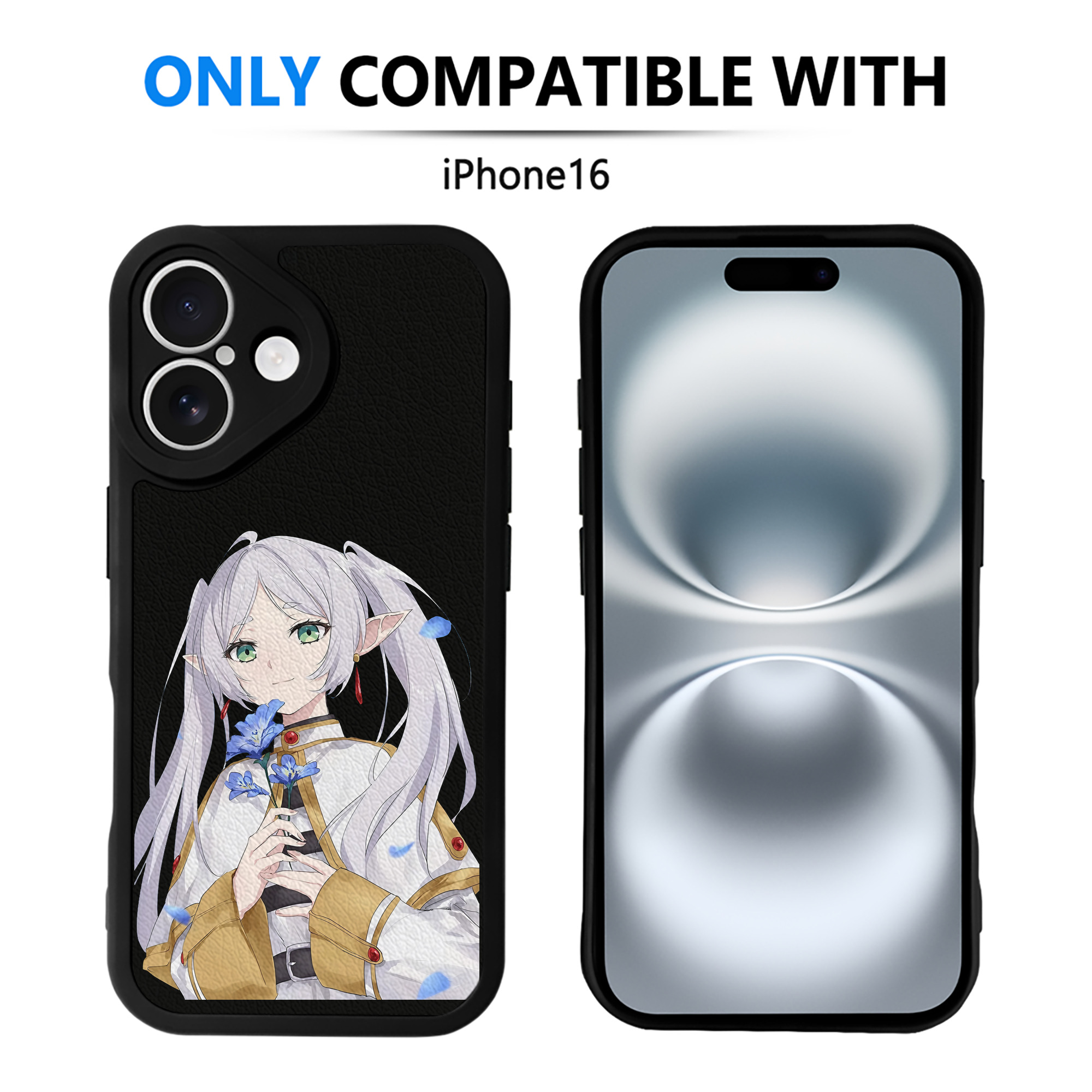 （画像用） 葬送のフリーレン Frieren 【iPhone 16シリーズ対応】シリコンスマホケース（レザー調） 材質：シリコン
